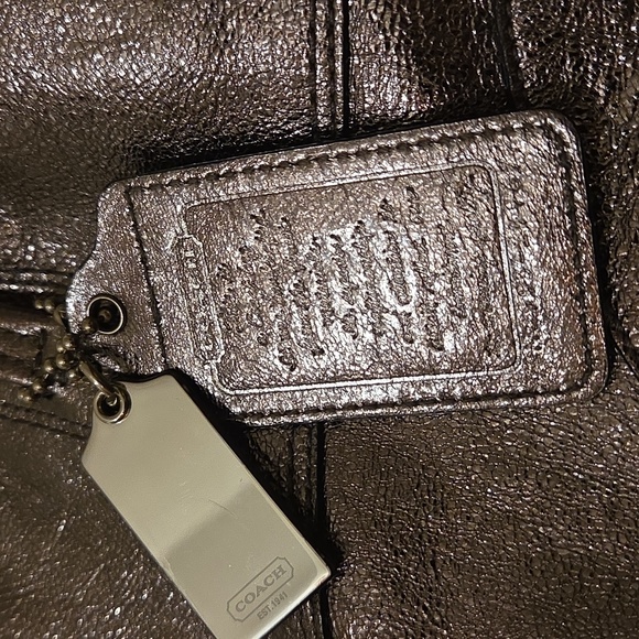 Authentic COACH Metallic Tote Bag - Picture 12 of 15